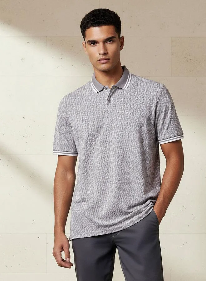 Splash FAV Smart Short Sleeves Textured Polo T-shirt