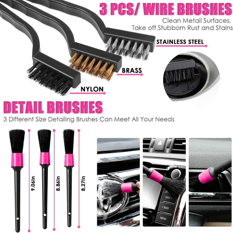 Viewsun 20-Piece Car Cleaning Kit with Drill Brushes and Accessories - Image 5