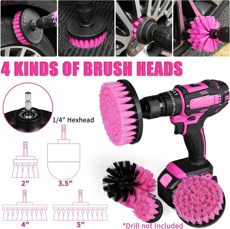 Viewsun 20-Piece Car Cleaning Kit with Drill Brushes and Accessories - Image 3