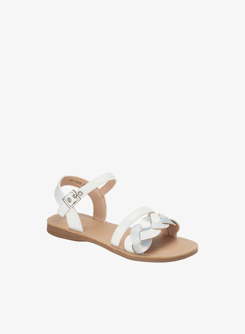 Bata Applique Details Ankle Strap Sandals