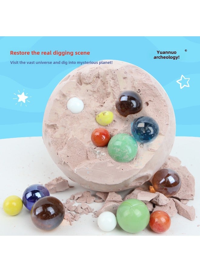Pinot Children's Archaeological Digging Toys Explore Planet Solar System Earth Network Red Eight Planet Model Set-Color:Eight Planets Gives Display Stand Knowledge Book