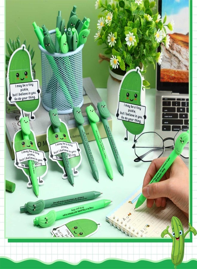 MotiMind 40 Sets Inspirational Pickle Emotional Support Pens Bulk Positive Encouragement Affirmation Gifts with Motivational Tags Gifts for Employees Coworkers Students Nurse Dietitian - Image 3