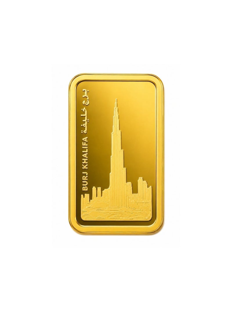 Zewer 10g 24K 999.9 Fine Gold Bar with Burj Khalifa Design - Image 5
