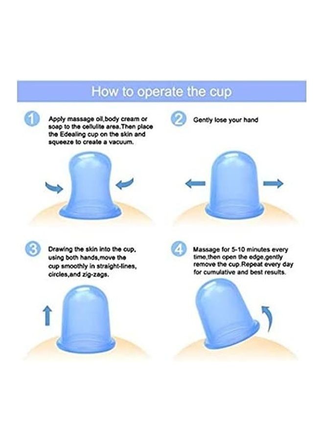NIBEMINENT Anti Cellulite Cup with Remover Massager,Cupping Therapy Sets by Zinnor, 4 Body Vacuum Cups,Silicone Facial Cupping Set and 1 Roller - Image 4
