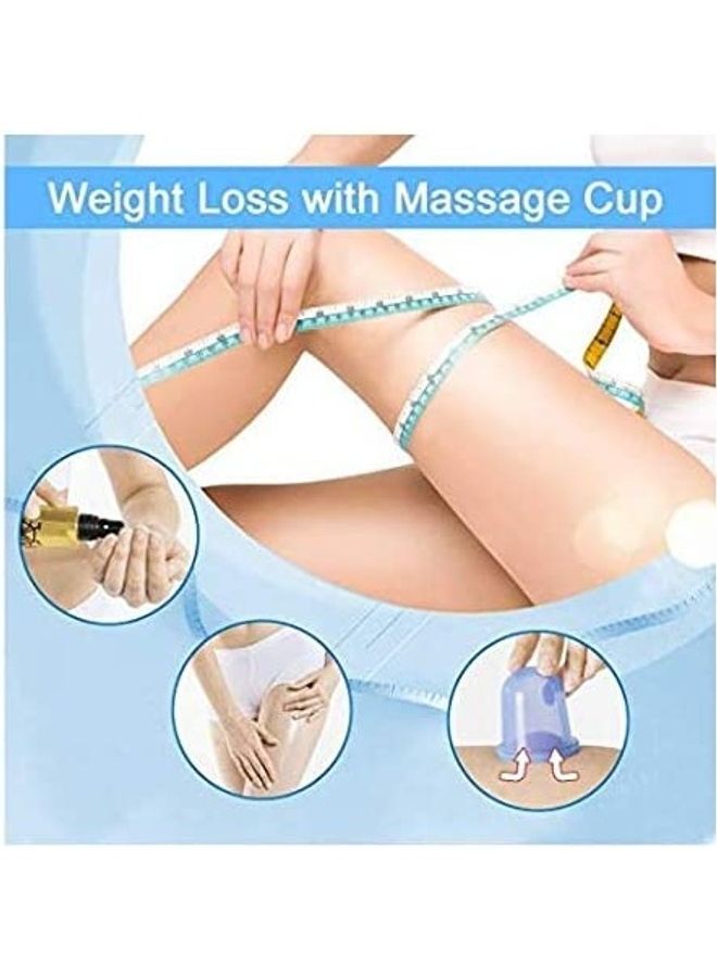 NIBEMINENT Anti Cellulite Cup with Remover Massager,Cupping Therapy Sets by Zinnor, 4 Body Vacuum Cups,Silicone Facial Cupping Set and 1 Roller - Image 3