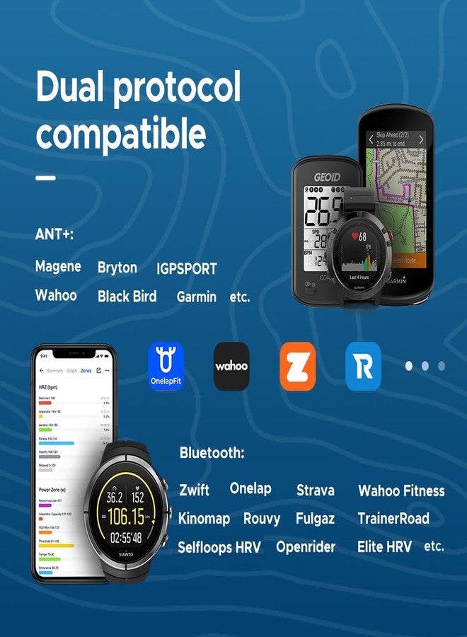 GEOID جهاز مراقبة معدل ضربات القلب GEOID HS500، حزام صدر مزود بمستشعر لمعدل ضربات القلب، يدعم بروتوكول ANT+/Bluetooth، متوافق مع تطبيقات iOS/Android - Image 4