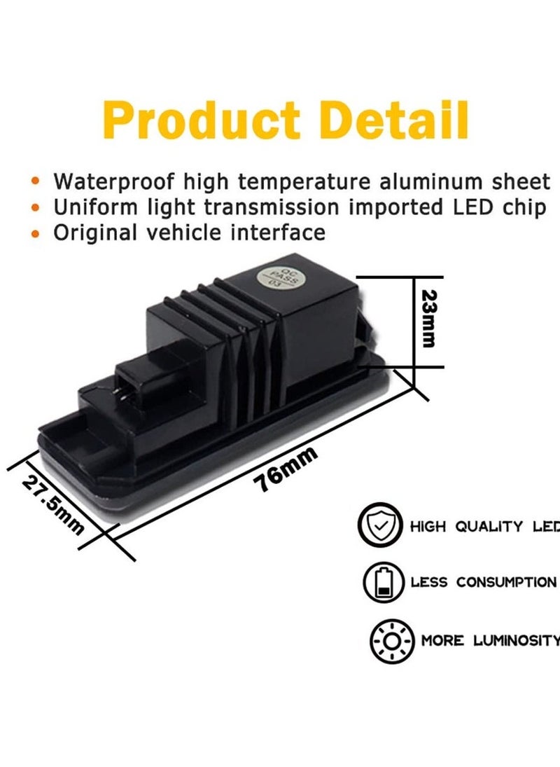 MUNTAQI 18 SMD LED License Light Lamps,2PCS LED License Plate Light Lamps SMD LED Number Plate Illumination Car License Plate LED Lights for VW Golf MK4 MK5 MK6 Passat Polo CC Eos Scirocco  License Plates - Image 3