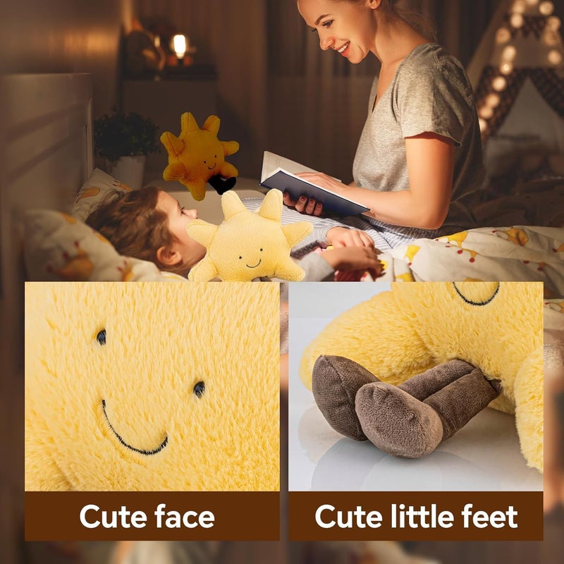 Sun Plush Toy, Sunshine Stuffed Animal, Smiling Fun Filled Sun Pillow, Sunshine Animal Pillow Soft Plush Toy for Children's Birthday Gift 18" - Image 5