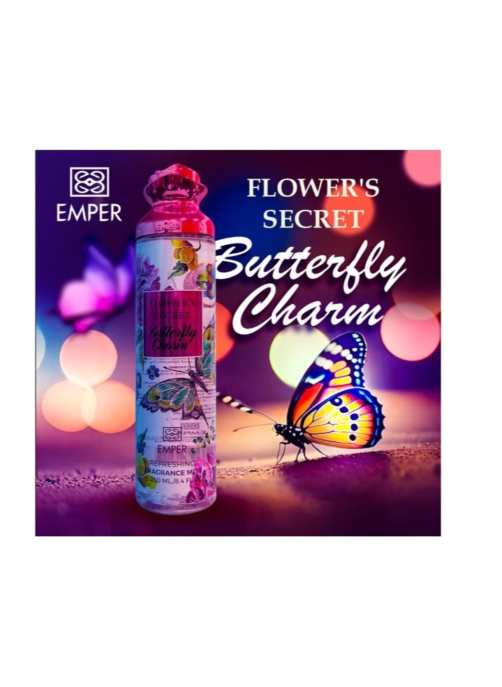 Emper Flower's Secret Butterfly Charm Body Mist For Women 250ml  - Image 3