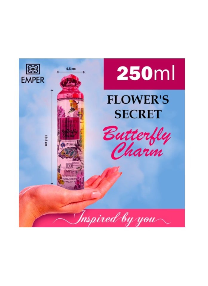 Emper Flower's Secret Butterfly Charm Body Mist For Women 250ml  - Image 4