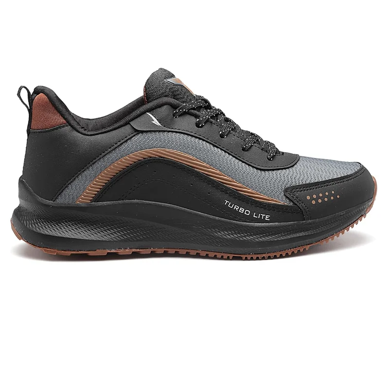 أسيان Lightweight Black Tan Running Shoes for Men and Boys