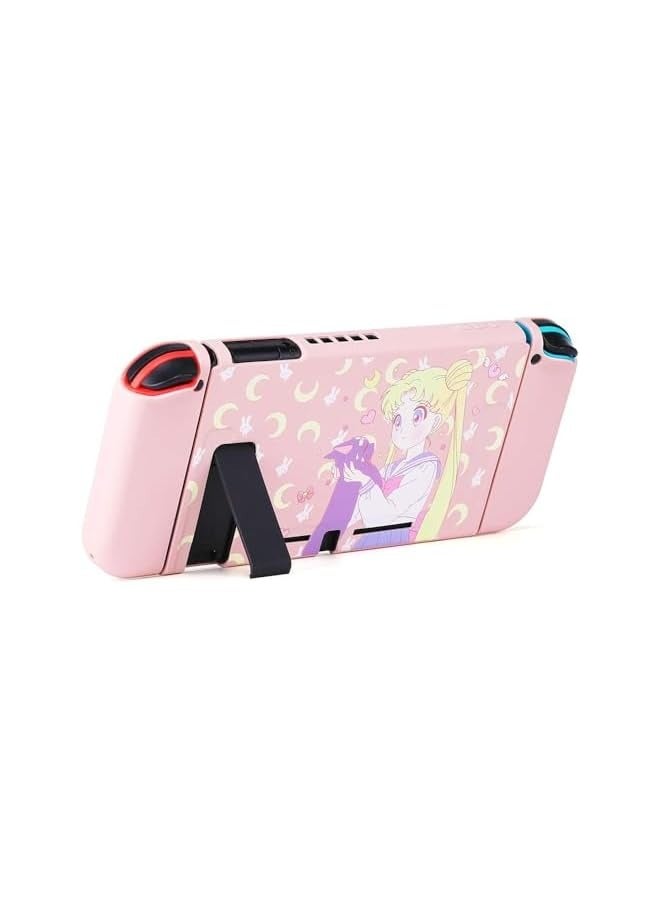 PROMASS Switch Protective Cover, Cute Liquid Silicone Protective Case for Switch, Soft Slim Grip Cover Shell for Console and Joy Con, Scratch, Crack Resistant, Easy Install (Sailor Moon) - Image 2