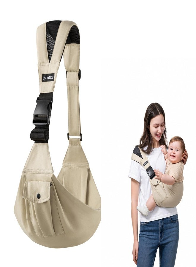 usbettas Baby Sling Carrier with Wide Shoulder Padding, 100% Cotton - Image 1