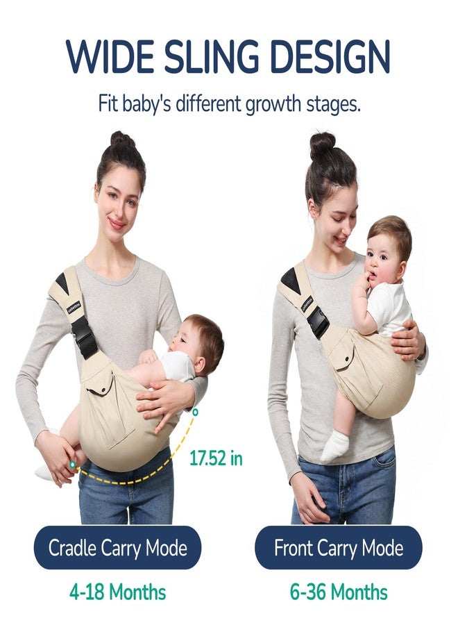 usbettas Baby Sling Carrier with Wide Shoulder Padding, 100% Cotton - Image 3