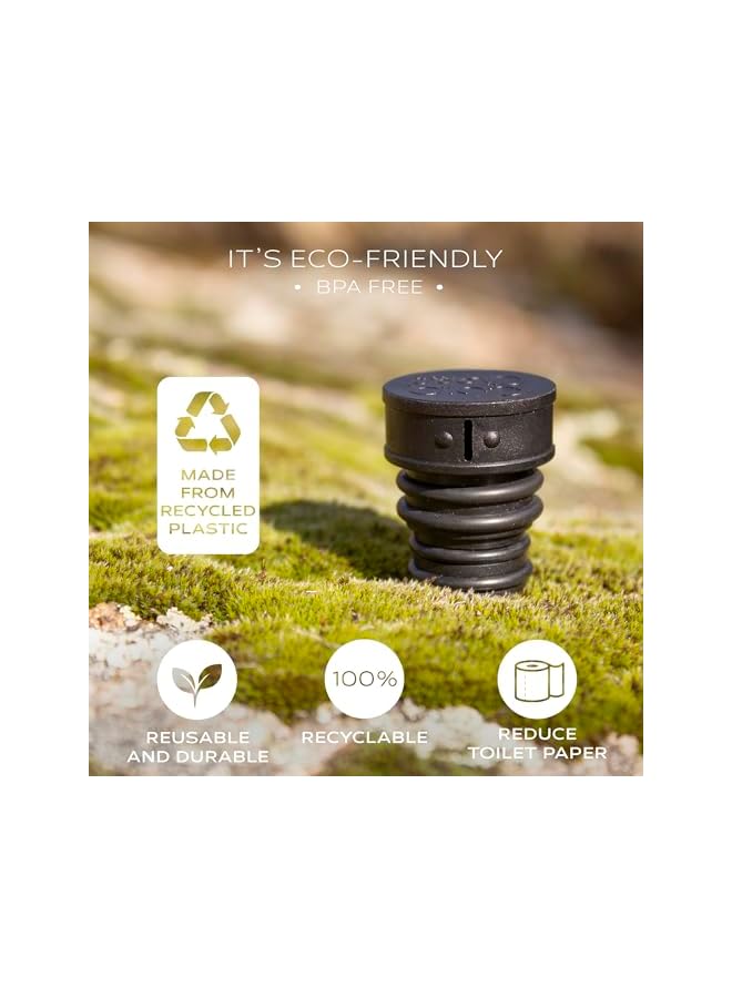 The Bros بيديه بروز المحمول للمرحاض أو السفر. شطاف محمول متوافق مع كل زجاجة. سري، بيئي، صغير، لكبار السن، رشاش، بيولوجي، شخصي، محمول باليد (1، أسود) - Image 5