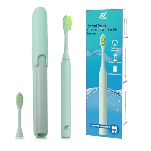 NexLev Smart Electric Toothbrush for Adults |2-Min Timer with Quadpacer |2 Replaceable Heads | AAA Battery |3 Modes (Daily, Normal & Sesitive) |Upto 60 Days | Travel Case | Soft Bristles |ET-02 Green - Image 1