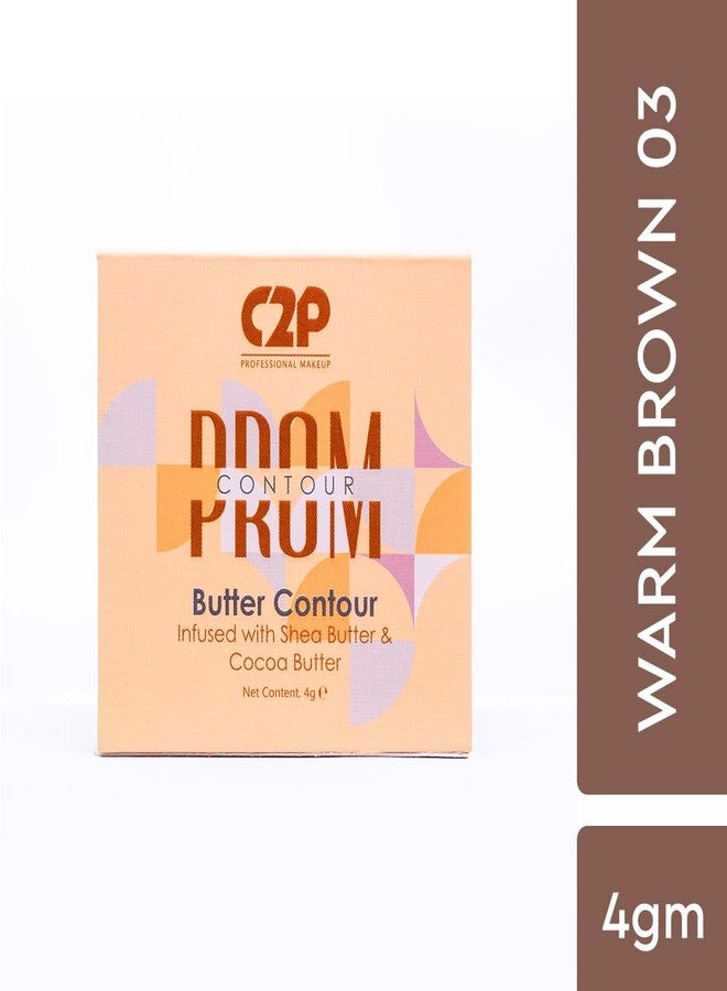 C2P PROFESSIONAL MAKEUP C2P Pro Cream Contour Palette For Women | Bronzer For Face Makeup | Long Lasting Blendable and Buildable Formula with Matte Finish | Infused with Shea and Cocoa Butter - 4g (Warm Brown Taupe 03) - Image 3
