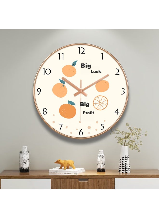 Peng Chuang Pengchuang Jiuxiang Fresh Living Room Round Wall Clock, Modern Auspicious Design, Nordic Style Creative Bedroom Clock, Wall-mounted - Image 4