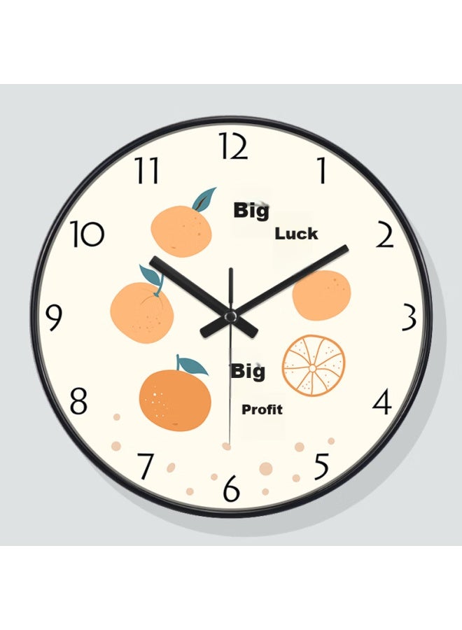 Peng Chuang Pengchuang Jiuxiang Fresh Living Room Round Wall Clock, Modern Auspicious Design, Nordic Style Creative Bedroom Clock, Wall-mounted - Image 1