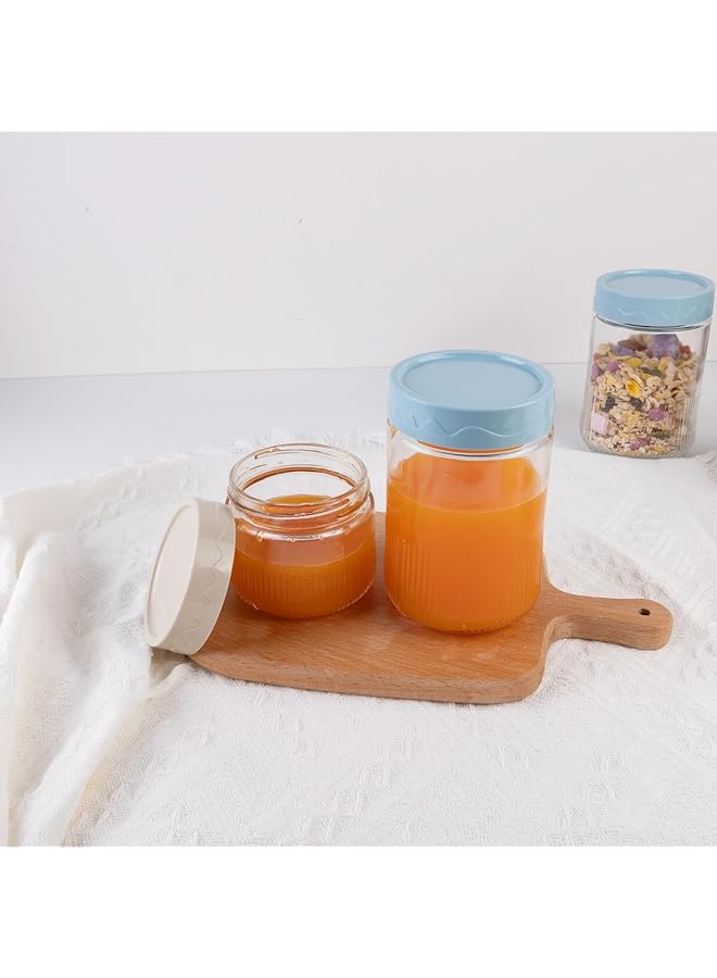 Excefore 8 Oz Glass Food Storage Jars With Airtight Lids, 4 Pack Mason Jars With Screw Lids For Kitchen Oats, Salad, Spice, Candy, Jam, Seasoning, Small Meal Prep Containers - Image 3