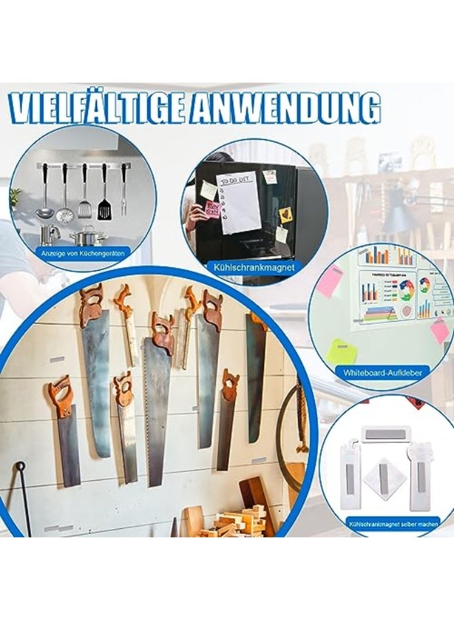 حياة كومفورت 5 قطع مغناطيس قوي، مغناطيس أرض نادرة فائق القوة، مغناطيس قضبان نيوديميوم قوي جدًا بمادة مغناطيس الأرض النادرة، مغناطيس مستطيل للوحة بيضاء، ثلاجة، حرف يدوية وأعمال DIY، فضي (60x10x3 مم) - Image 5