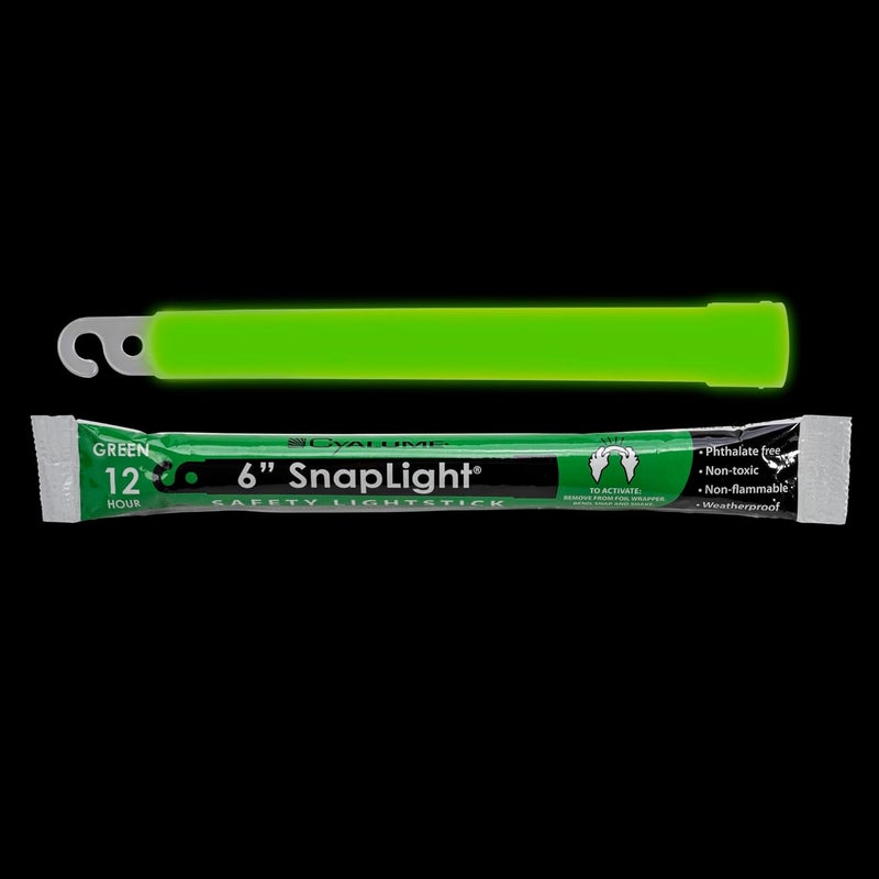 Cyalume Military Grade 6” Green SnapLight Emergency Glow Sticks - 12 Hour Duration, Bulk Pack of 10 - Image 2