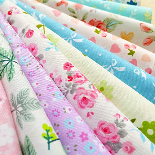 flic-flac 50pcs 10 x 10 inches (25cmx25cm) Cotton Fabric Squares Quilting Sewing Floral Precut Fabric Square Sheets for Craft Patchwork (50pcs 25cm*25cm) - Image 3