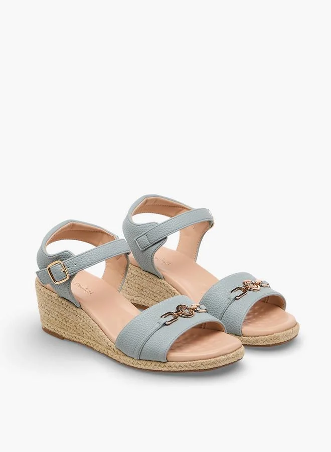 Le Confort Women Metal Accent Wedge Heel Sandals