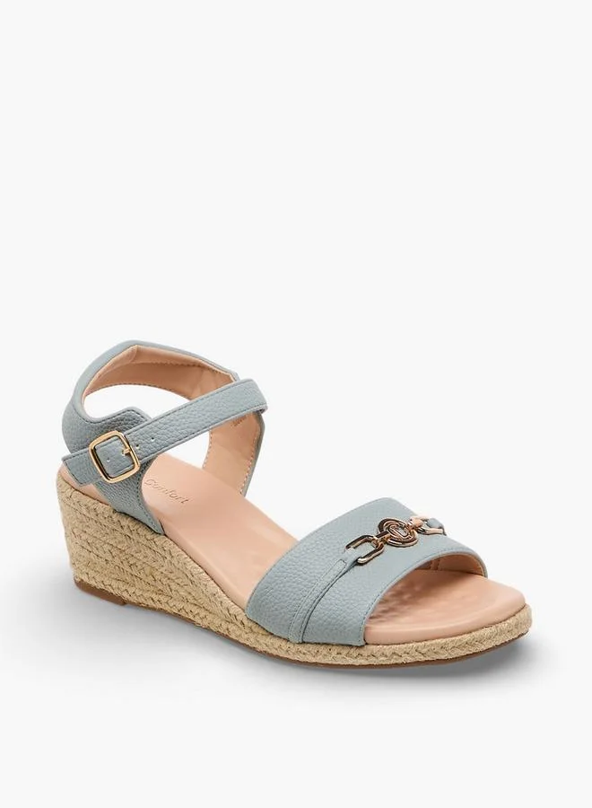 Le Confort Women Metal Accent Wedge Heel Sandals