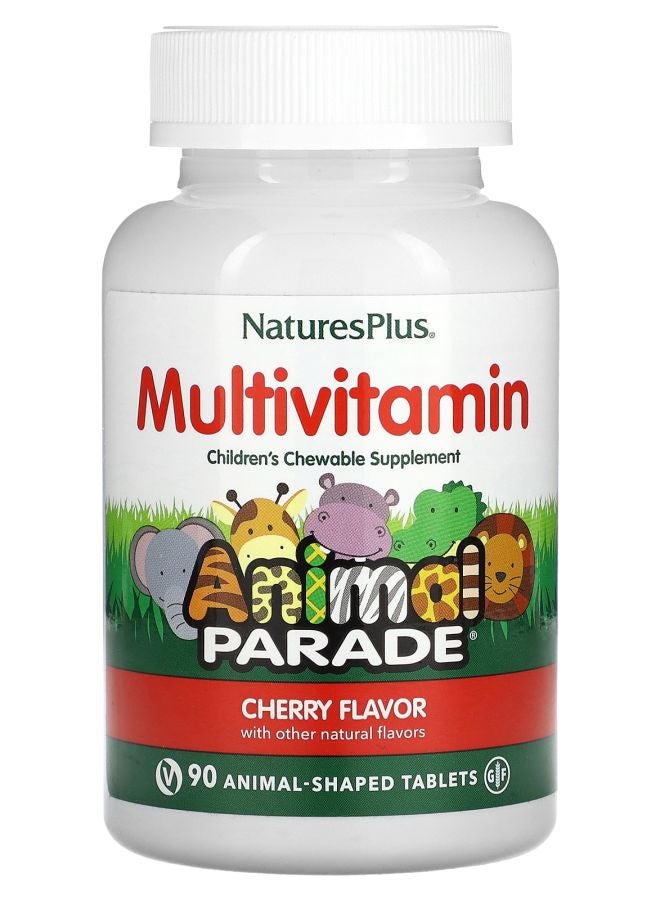 Animal Parade Children's Chewable Multivitamin Supplement Cherry 90 Animal-Shaped Tablets