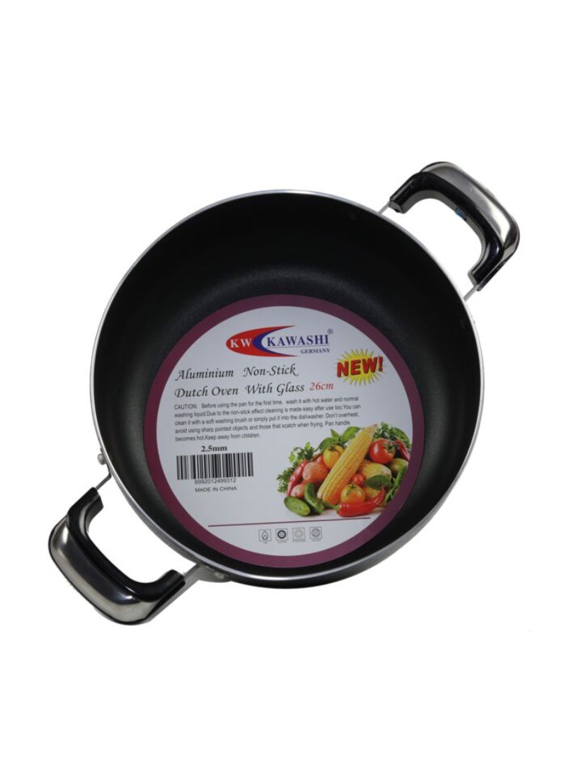 KAWASHI Kawashi'S High-Quality Cookware Dutch Oven With Glass Lid 