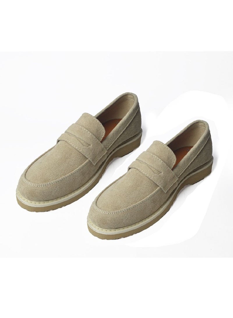 Men's suede shoes - beige - Image 1