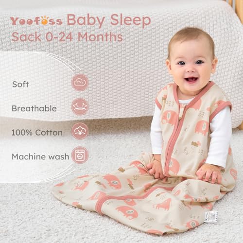Yoofoss Baby Sleep Sack 0-6 Months Wearable Blanket for Babies 100% Organic Cotton 2-Way Zipper TOG 0.5 Toddler Sleeping Sack 3 Pack, Comfy Lightweight Sleep Sacks - Image 2
