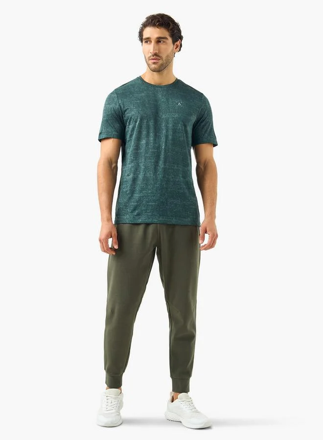 ADOT by Splash Textured Crew Neck Performance T-shirt