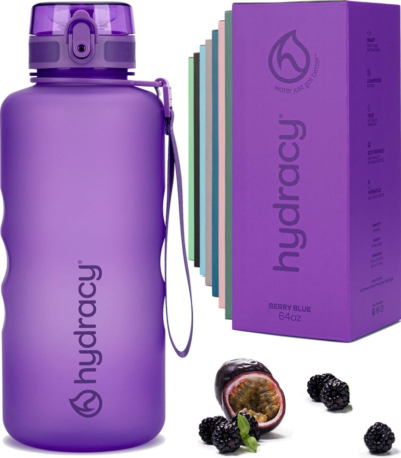 Hydracy 2L Large Water Bottle  100% BPA Free Tritan Plastic  Leakproof  Zero Condensation  Motivational Timeline  Safe  Non-Toxic  Durable  Smart Design - Image 1