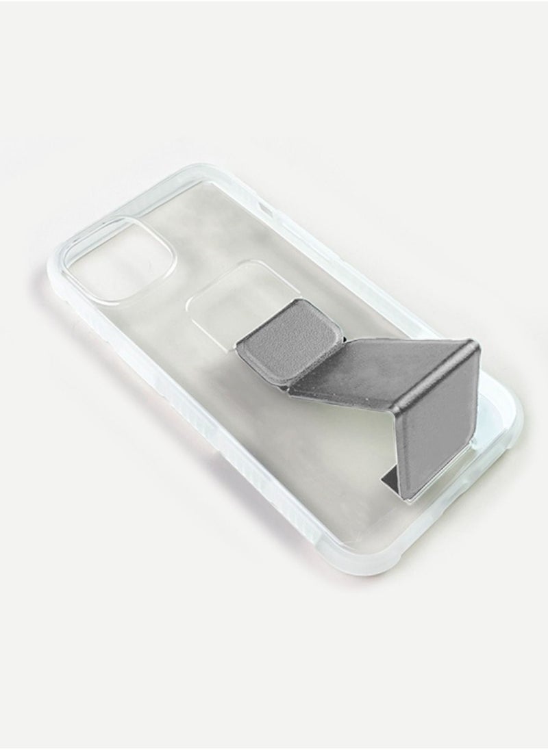 Wtech - Hand Grip With Anti-shock Case Cover For Apple iPhone 14 Pro Max Clear/Grey - Image 1