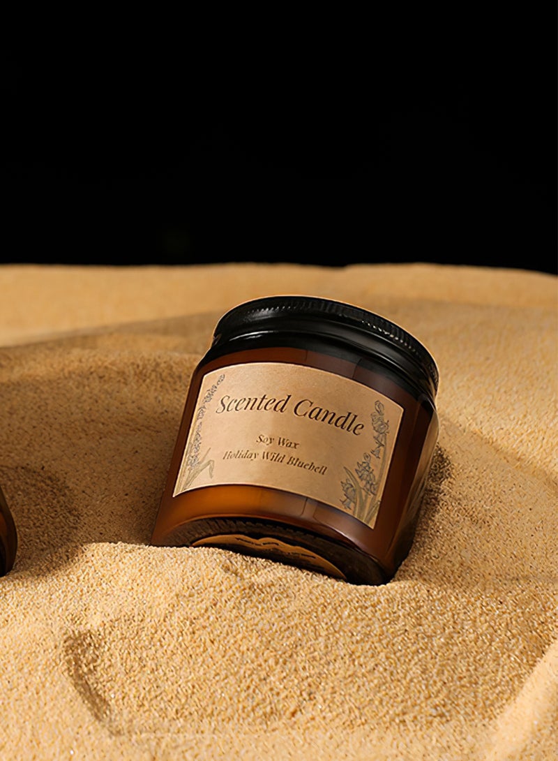 شموع معطرة، شمعة شمع الصويا للعلاج العطري، شمعة معطرة للمنزل والسبا والاستحمام واليوغا والسفر، مجموعة هدايا شموع معطرة، 3.5 أونصة (برائحة النعناع المنعش واللافندر) - Image 3