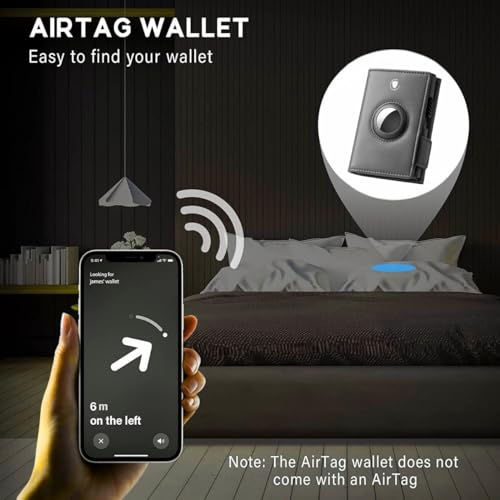Bracevor Popup Card Holder Trifold Leather Wallet with airtag Holder for Men Women - Grey | RFID Protection | Air tag Slot + Cash + Card Storage | Magnetic Closure - Image 4