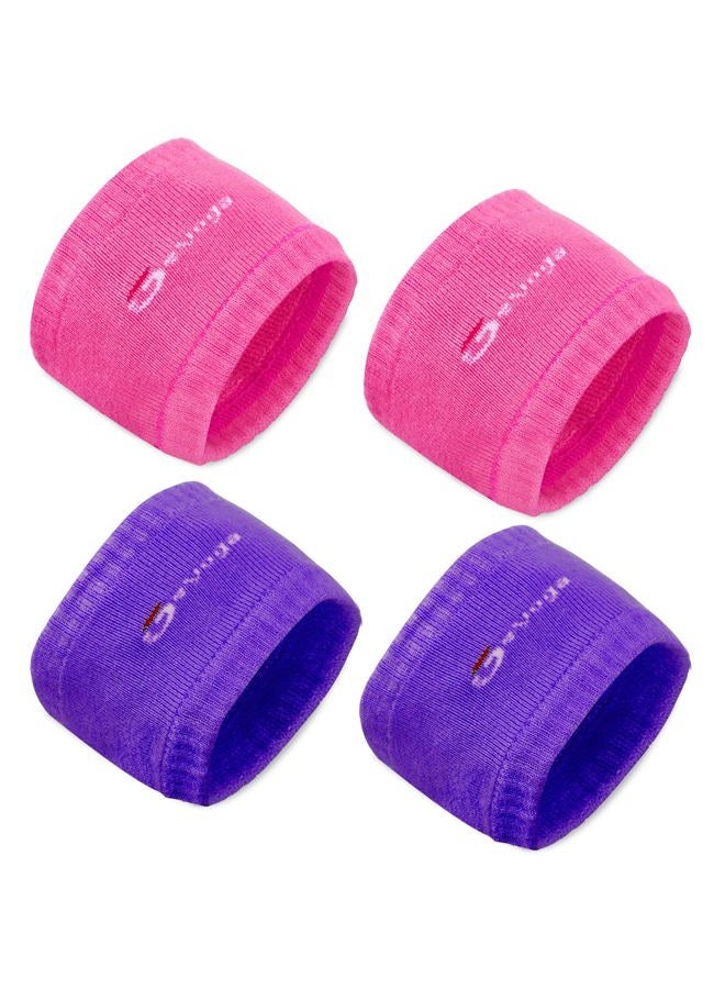 Geyoga 2 Pairs Pack Over Sneaker Dance Socks Rose Red Purple Shoe Socks Dance Shoe Covers Shoe Sliders for Dancing Dance Socks for Smooth Floors Women Men Dancers Exercise - Image 1