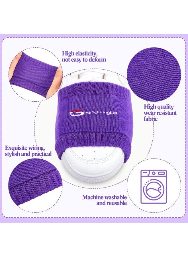 Geyoga 2 Pairs Pack Over Sneaker Dance Socks Rose Red Purple Shoe Socks Dance Shoe Covers Shoe Sliders for Dancing Dance Socks for Smooth Floors Women Men Dancers Exercise - Image 5