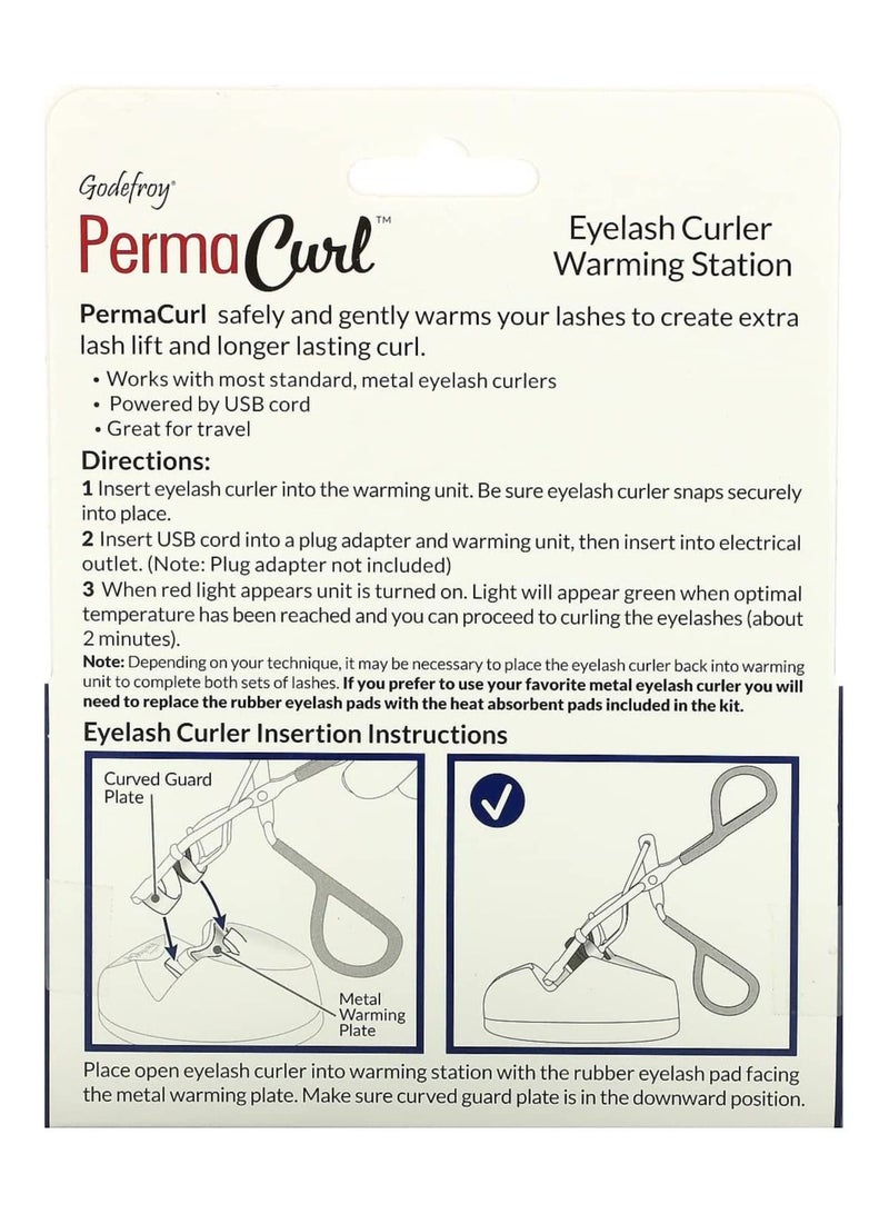 Godefroy PermaCurl Eyelash Curler Warming Station – Complete Kit with Station, Curler, and Portable USB Cord - Image 2