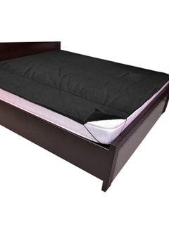 NORTH FIELD North Field Waterproof Plastic Mattress Protection Sheet for Baby and Adult Poly Plastic Rubber Double Bed Sheet Double BedKing Size 72 x 75 Inch Black  - Image 2
