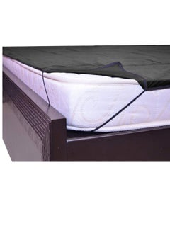 NORTH FIELD North Field Waterproof Plastic Mattress Protection Sheet for Baby and Adult Poly Plastic Rubber Double Bed Sheet Double BedKing Size 72 x 75 Inch Black  - Image 3