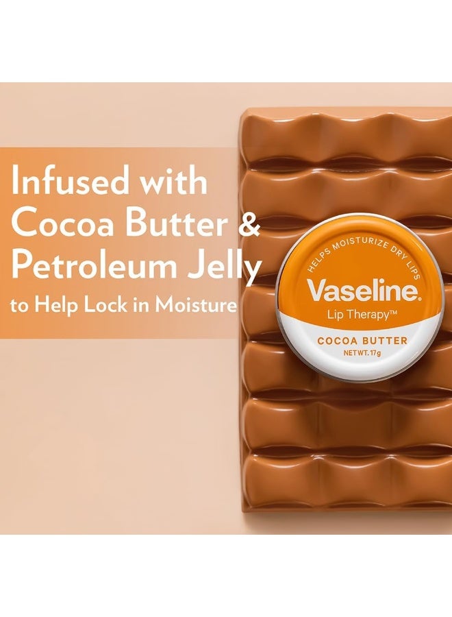 Vaseline Lip Therapy Cocoa Butter, 17g | Enriched with cocoa butter for moisture and a glossy shine, multi-colored - Image 4