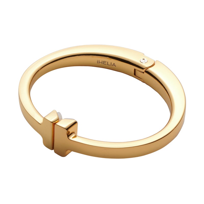 iHELIA Purse Hook Hanger for Table Modern  Premium Bag Holder wErgonomic Bracelet Oval Design Gold