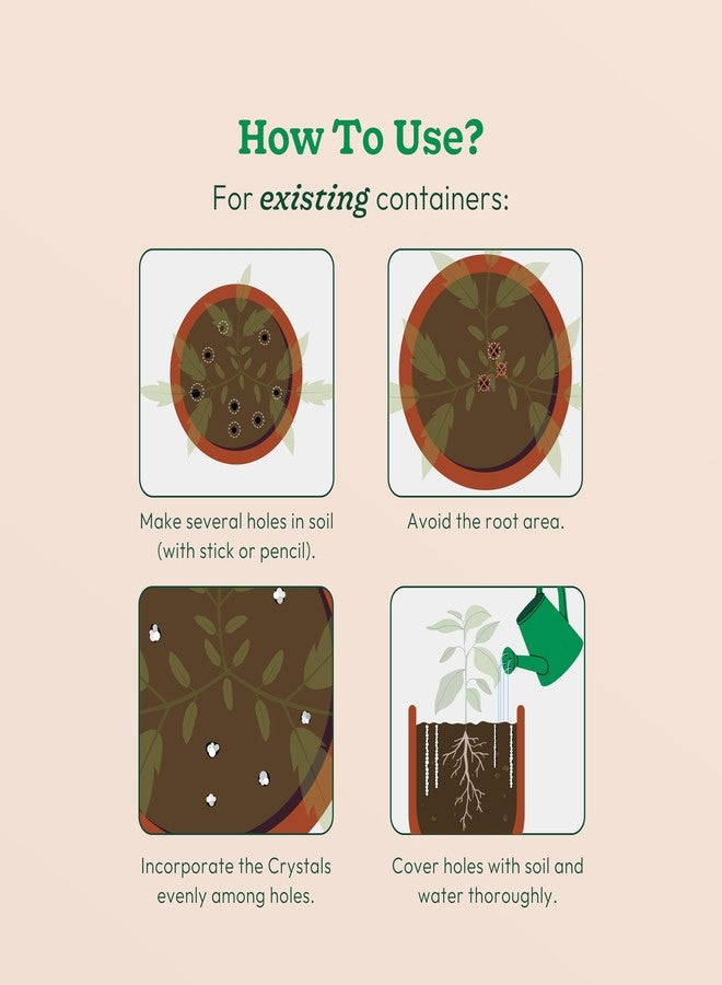 Ugaoo Water Storing Crystals for Plants, Self-Watering Granules, Hydrogel for Plants, Water Retaining Super Absorbent Polymer for Soil Mixing & Hydroponics Gardening (250 gm) - Image 5