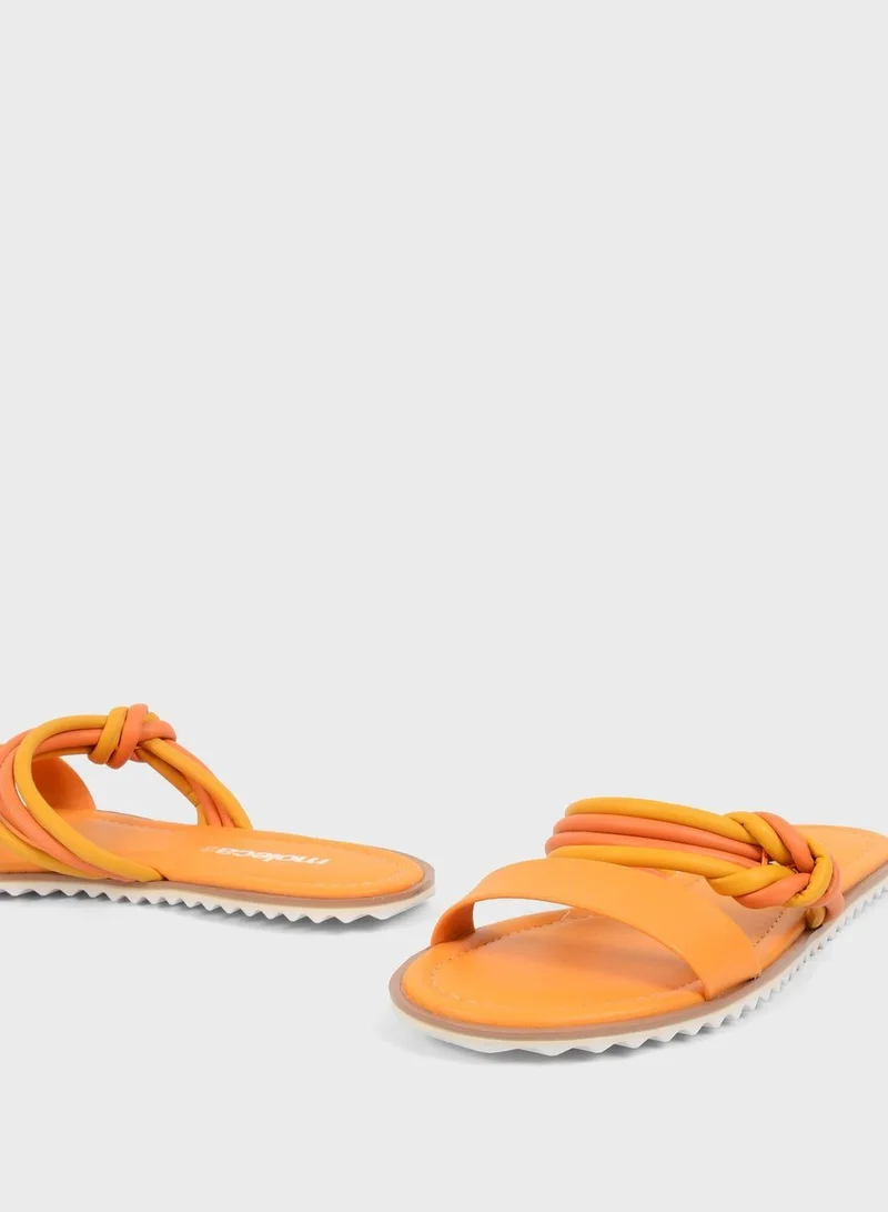 MOLECA Multi Strap Flat Sandals