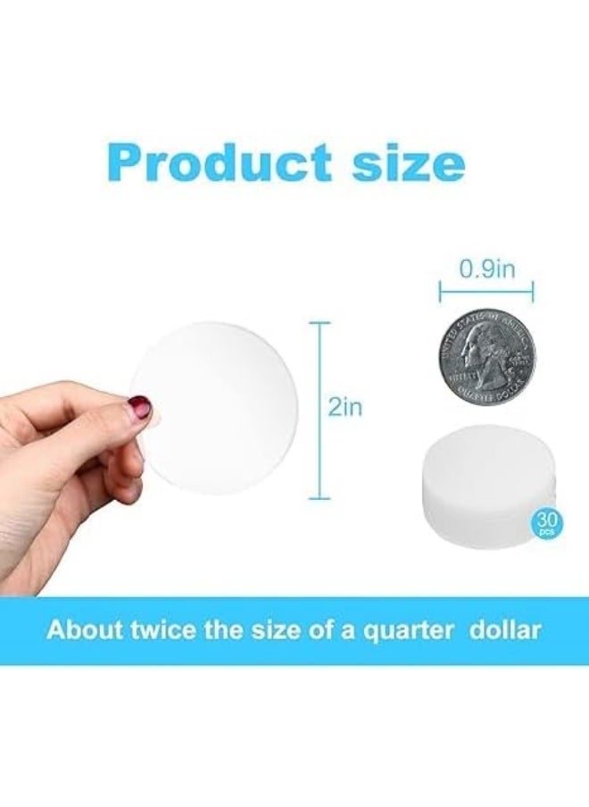 Horoof Home 30PCS 2" Clear Acrylic Discs, Round Acrylic Blanks for DIY Crafts, Ornaments, Keychains, Painting, Engraving, Jewelry Making – 2mm Thick Transparent Plexiglass Circles (5cm),SL203  - Image 3
