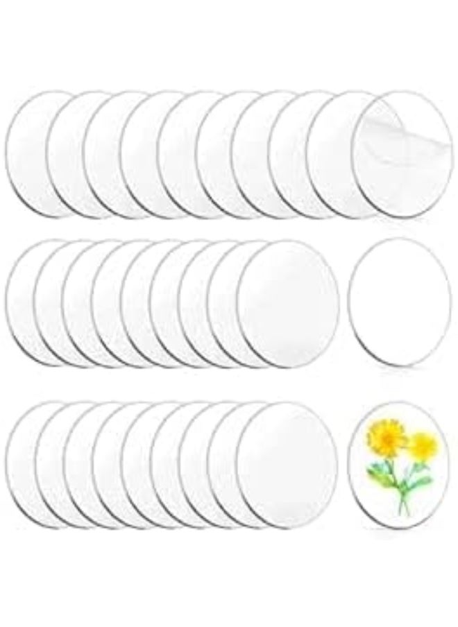 Horoof Home 30PCS 2" Clear Acrylic Discs, Round Acrylic Blanks for DIY Crafts, Ornaments, Keychains, Painting, Engraving, Jewelry Making – 2mm Thick Transparent Plexiglass Circles (5cm),SL203  - Image 1