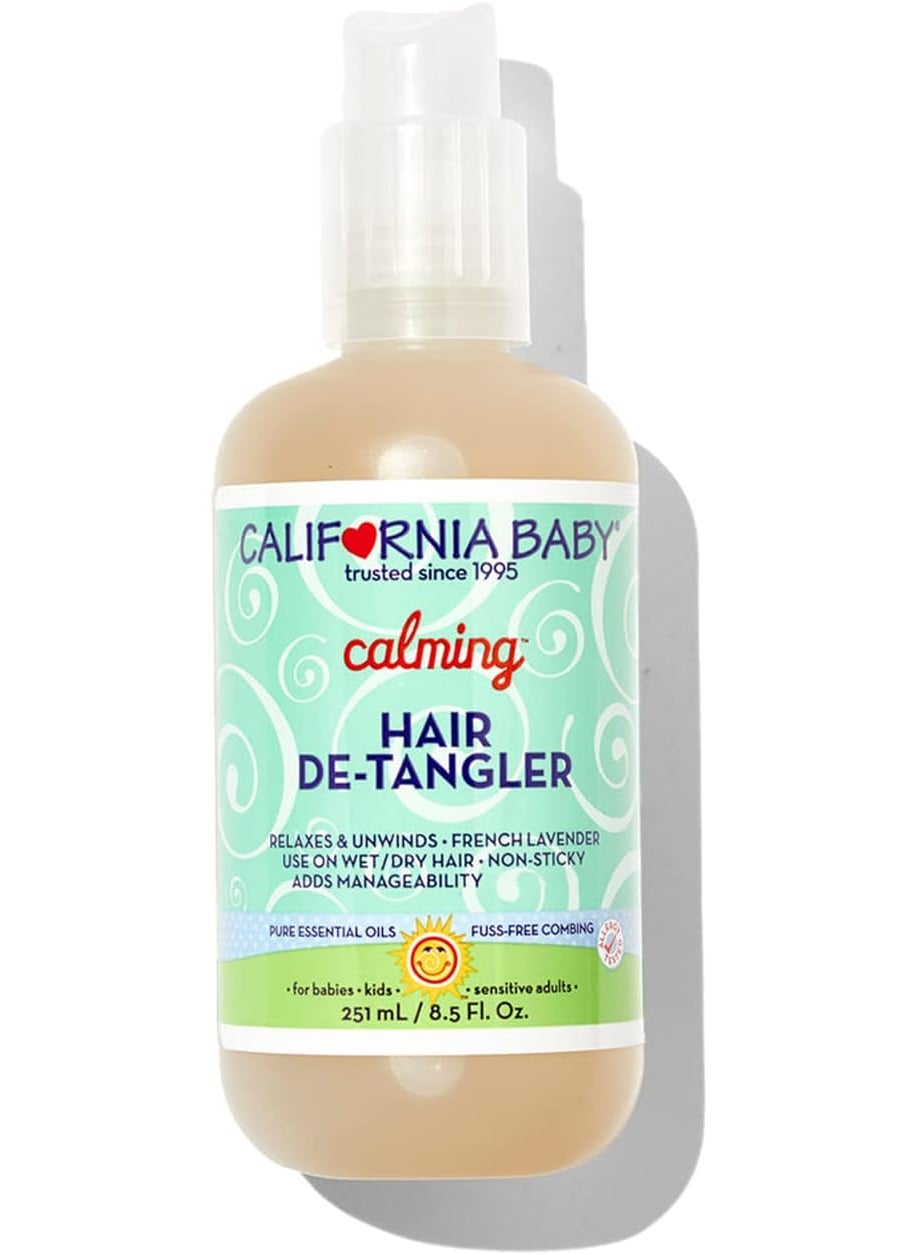 California Baby California Baby Calming Detangler Spray | Plant-Based | Detangles Hair & Adds Shine | Light Lavender Scent | Allergy-Friendly | Gentle Leave in Conditioner Spray | 251 mL / 8.5 fl. oz. 